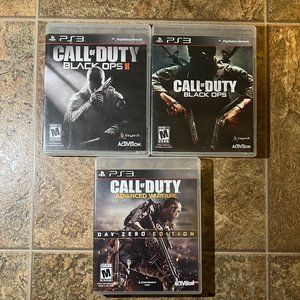 EUC Playstation 3 Games Call of Duty Black ops 1 & 2, Advanced Warfare, PS3 Lot